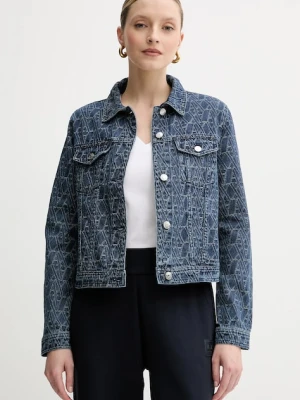 Armani Exchange kurtka jeansowa kolor granatowy przejściowa XW000556 AF12844