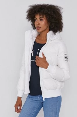 Armani Exchange kurtka puchowa damska kolor biały zimowa