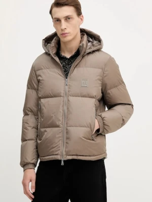 Armani Exchange kurtka puchowa kolor brązowy zimowa XM000348 AF12286