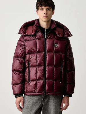 Armani Exchange kurtka puchowa męska bordowy