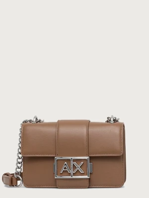 Armani Exchange listonoszka damska z imitacji skóry beżowy
