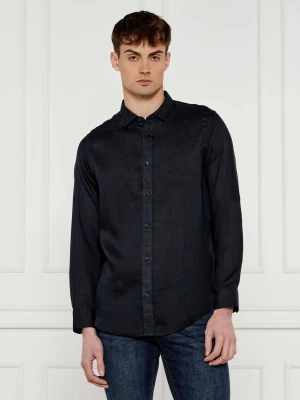 Armani Exchange Lniana koszula | Regular Fit