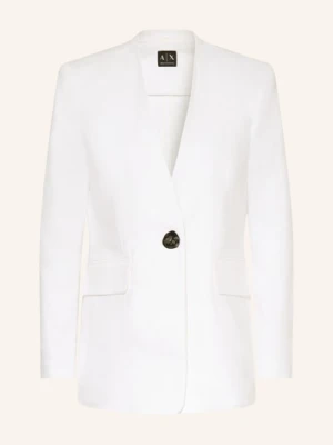 Armani Exchange Lniana Marynarka weiss