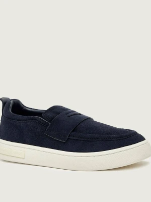 Armani Exchange Loafersy | zamsz granatowy