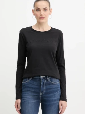 Armani Exchange longsleeve bawełniany czarny