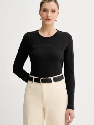 Armani Exchange longsleeve bawełniany kolor czarny 6DYT38 YJDGZ