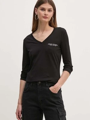 Zdjęcie produktu Armani Exchange longsleeve bawełniany kolor czarny 8NYT89 YJG3Z