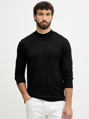 Armani Exchange longsleeve bawełniany kolor czarny gładki XM001427 AF10362