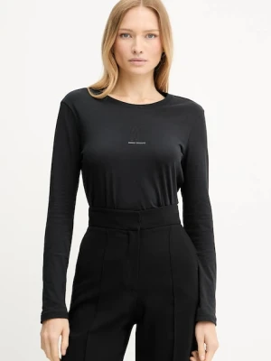 Armani Exchange longsleeve bawełniany kolor czarny XW001350 AF17172