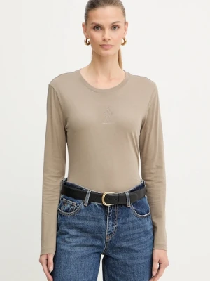 Armani Exchange longsleeve bawełniany kolor zielony XW001350 AF17172