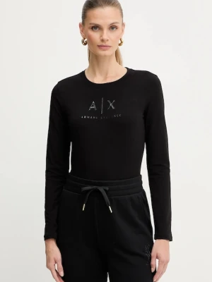 Armani Exchange longsleeve kolor czarny XW001365 AF16294