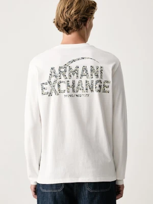 Armani Exchange longsleeve męski bawełniany biały