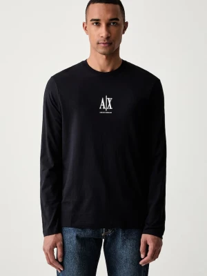 Armani Exchange longsleeve męski bawełniany czarny
