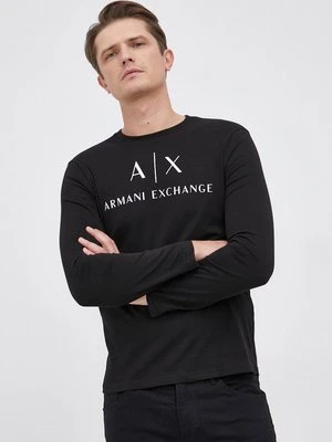 Armani Exchange Longsleeve męski kolor czarny z nadrukiem 8NZTCH Z8H4Z NO