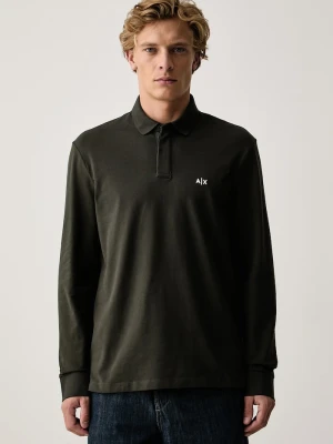 Armani Exchange longsleeve męski z bawełną zielony