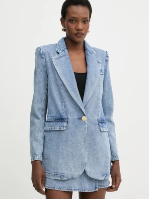 Armani Exchange marynarka jednorzędowa damska jeansowa