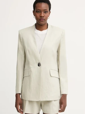 Armani Exchange marynarka jednorzędowa damska lniana