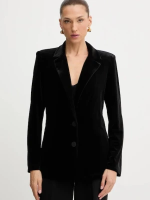 Armani Exchange marynarka kolor czarny jednorzędowa gładka XW000789 AF16147