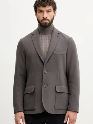Armani Exchange marynarka z dodatkiem wełny męska kolor szary XM001873 AF16644