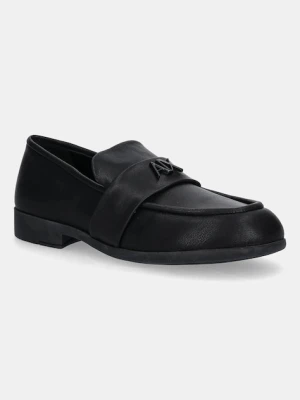 Armani Exchange mokasyny damskie kolor czarny na płaskim obcasie XW001635 AF13876 UC001