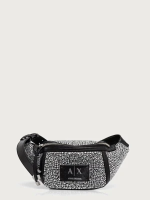 Armani Exchange nerka damska z imitacji skóry czarny