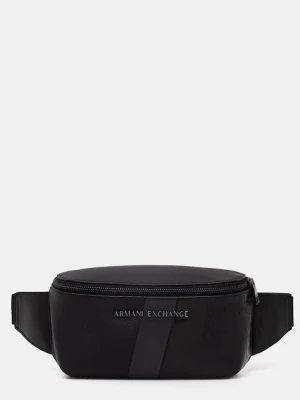 Armani Exchange nerka męska z imitacji skóry czarny