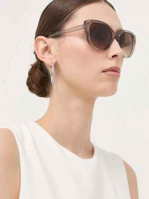 Armani Exchange Okulary przeciwsłoneczne 0AX4111S damskie kolor brązowy