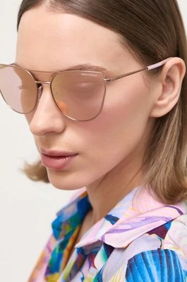 Armani Exchange okulary przeciwsłoneczne damskie kolor beżowy 0AX2045S