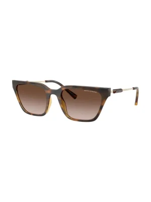 Armani Exchange okulary przeciwsłoneczne damskie kolor brązowy 0AX4158S