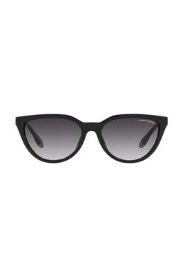 Armani Exchange okulary przeciwsłoneczne damskie kolor czarny 0AX4130SU