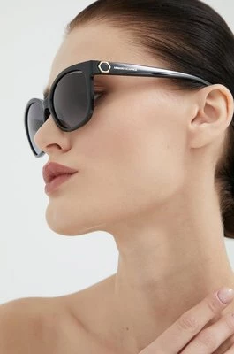Armani Exchange okulary przeciwsłoneczne damskie kolor czarny