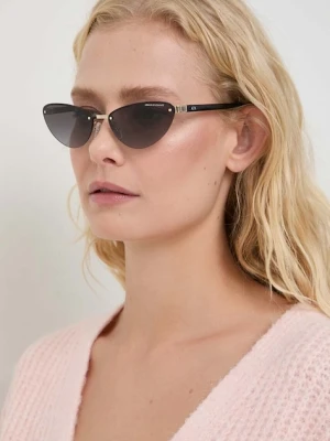 Armani Exchange okulary przeciwsłoneczne damskie kolor szary