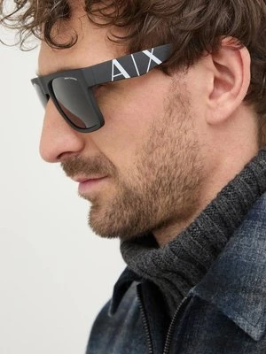 Armani Exchange Okulary przeciwsłoneczne męskie kolor czarny 0AX4113S