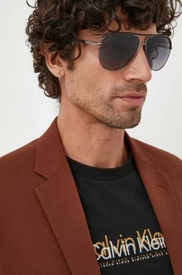 Armani Exchange okulary przeciwsłoneczne męskie kolor czarny 0AX2002