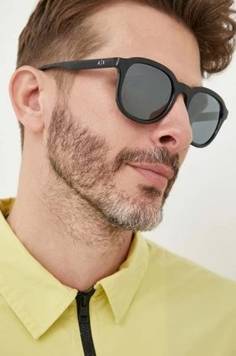 Armani Exchange okulary przeciwsłoneczne męskie kolor czarny 0AX4129SU