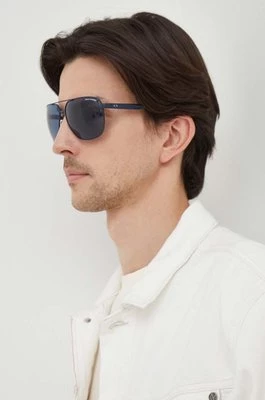 Armani Exchange okulary przeciwsłoneczne męskie kolor granatowy 0AX2047S