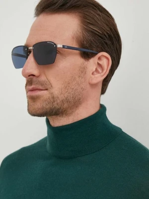 Armani Exchange okulary przeciwsłoneczne męskie kolor granatowy 0AX2048S