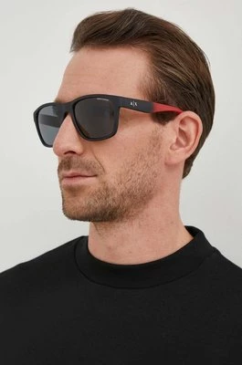 Armani Exchange okulary przeciwsłoneczne męskie kolor szary 0AX4135S