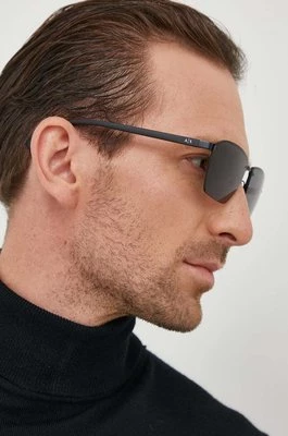 Armani Exchange okulary przeciwsłoneczne męskie kolor szary 0AX2048S