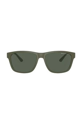 Armani Exchange okulary przeciwsłoneczne męskie kolor zielony
