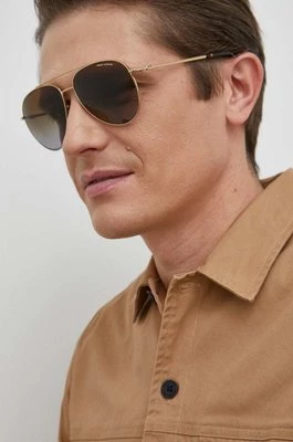 Armani Exchange okulary przeciwsłoneczne męskie kolor złoty