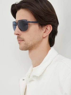 Armani Exchange okulary przeciwsłoneczne pilotki granatowy