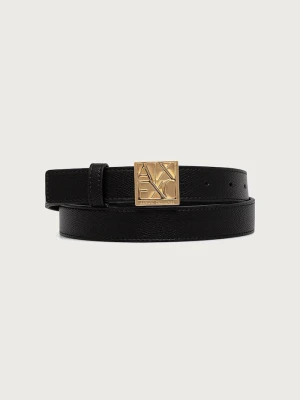 Armani Exchange pasek damski z imitacji skóry czarny