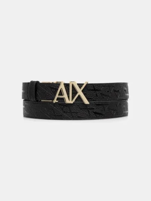 Armani Exchange pasek dwustronny damski kolor czarny XW001203 AF13680