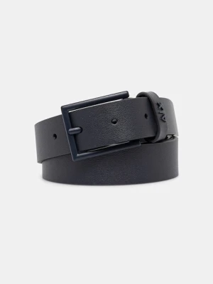 Armani Exchange pasek męski skórzany czarny