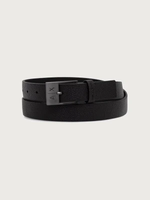 Armani Exchange pasek męski skórzany czarny