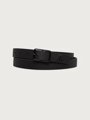 Armani Exchange pasek męski skórzany czarny