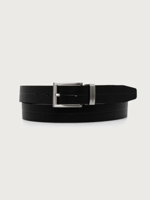 Armani Exchange pasek męski skórzany czarny