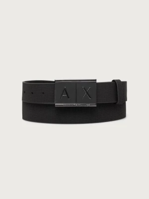 Armani Exchange pasek męski skórzany szary