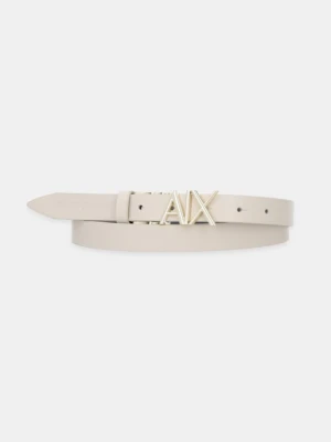 Armani Exchange pasek skórzany damski kolor beżowy XW002127 AF17157